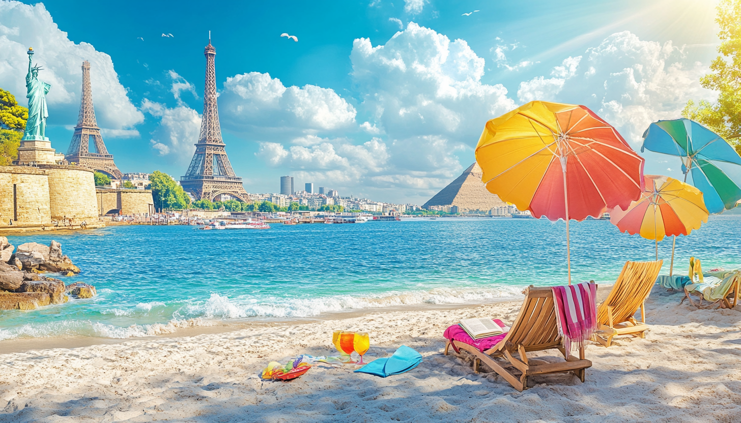Parasol sur la plage